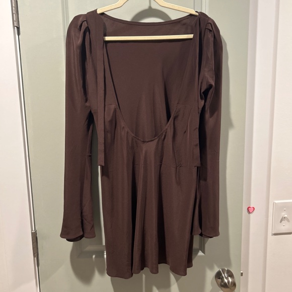 Stone Cold Fox Brown Backless Mini Dress - Picture 3 of 6
